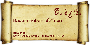 Bauernhuber Áron névjegykártya