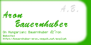 aron bauernhuber business card